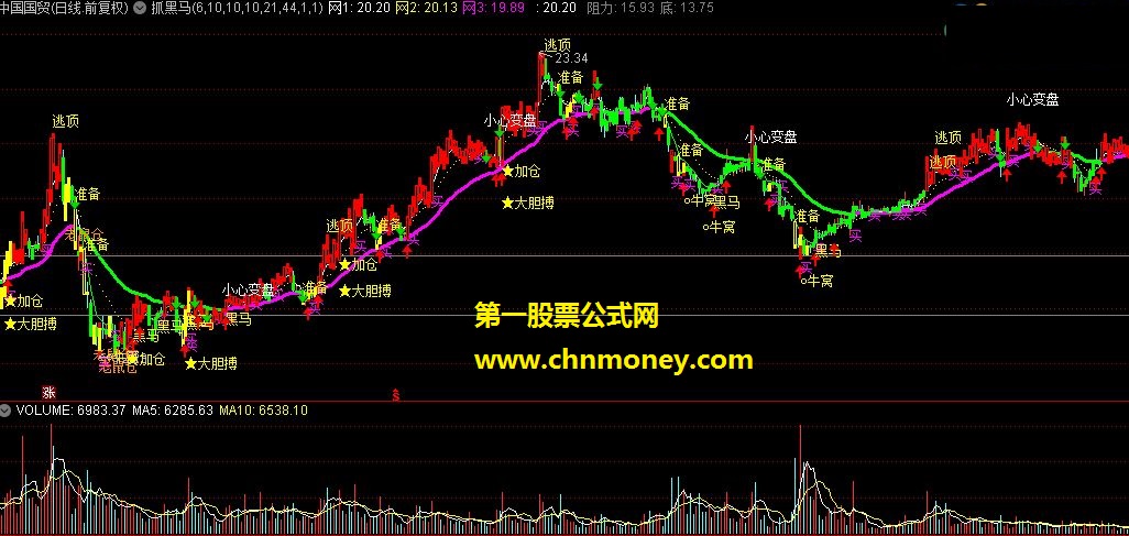 抓黑马（网均线、高低线、大阴线）