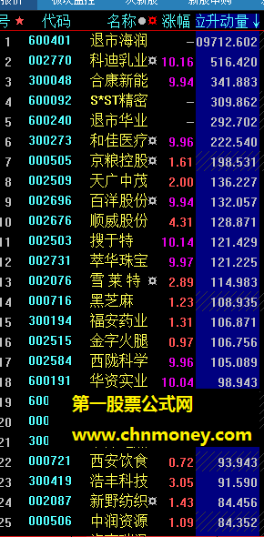 动量基因日线排序附盘口效果验证图静态源码无未来公式