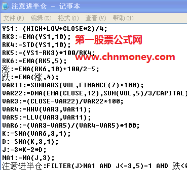 通达信注意进半仓副图全周期日周60分钟都可以用选股公式