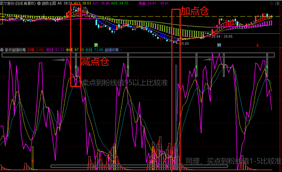 主力吸筹副图指标——找准买卖点，做t降低成本