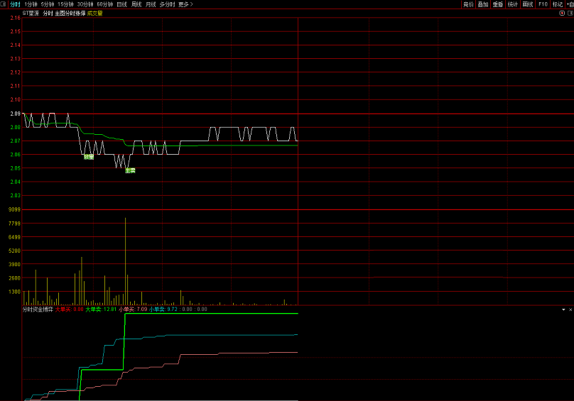 ★非精品不发★【分时资金博弈】分时副图指标，大单买多必涨，大单卖多必跌，涨跌一目了然！