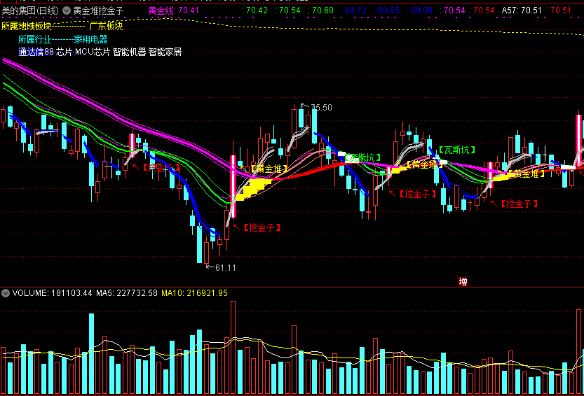 【挖金子】主图指标 一图拥有别无所求 无未来函数 通达信 实测图