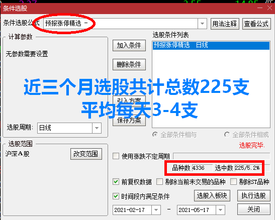 2021预报涨停 短线捉涨停利器 预报周期1至5个交易日 独家开发 原创实战