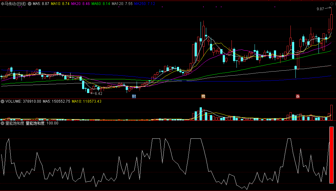 量能饱和度指标，辅助判断顶底，简洁精华版