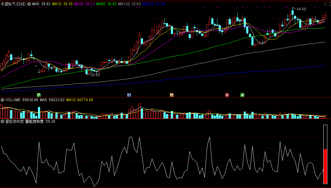 量能饱和度指标，辅助判断顶底，简洁精华版