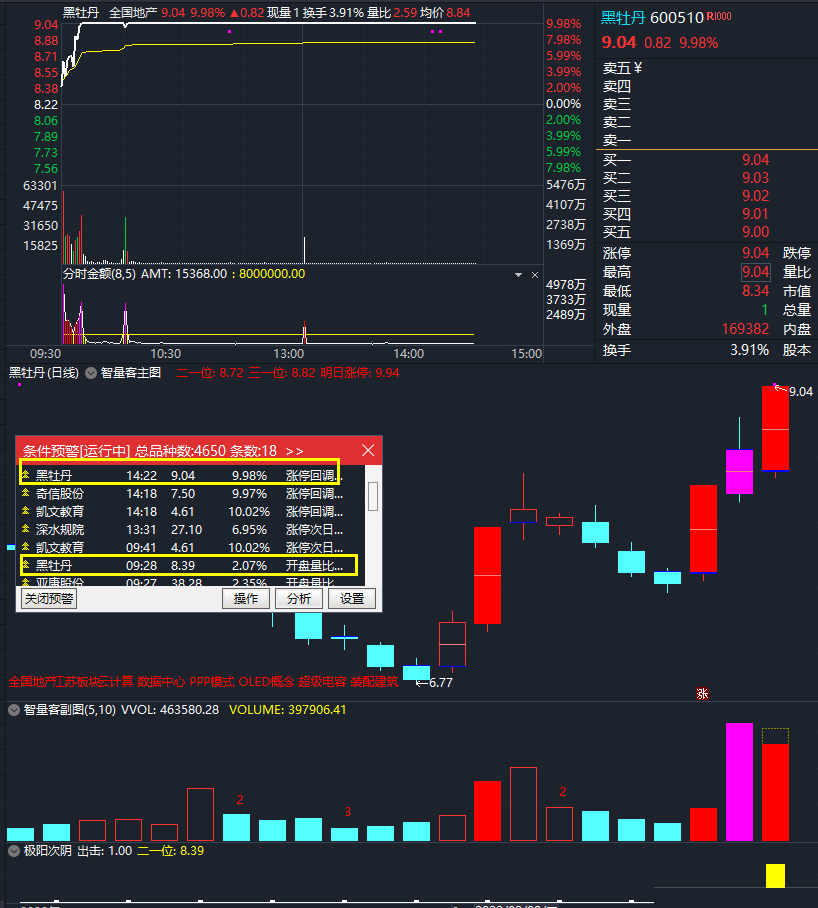 集合竞价开盘预警，通过量比放大，寻找集合竞价阶段异动的股票