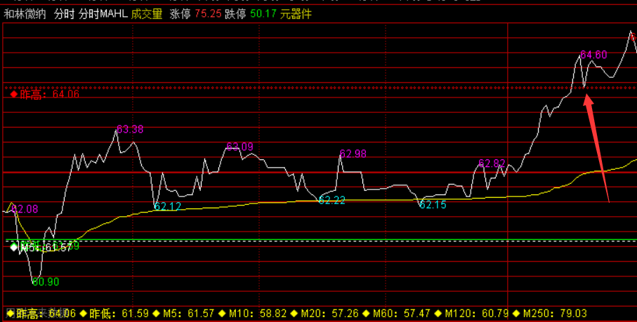 分时MAHL，分时主图显示多日均线及昨日高低点，专业做T时用！