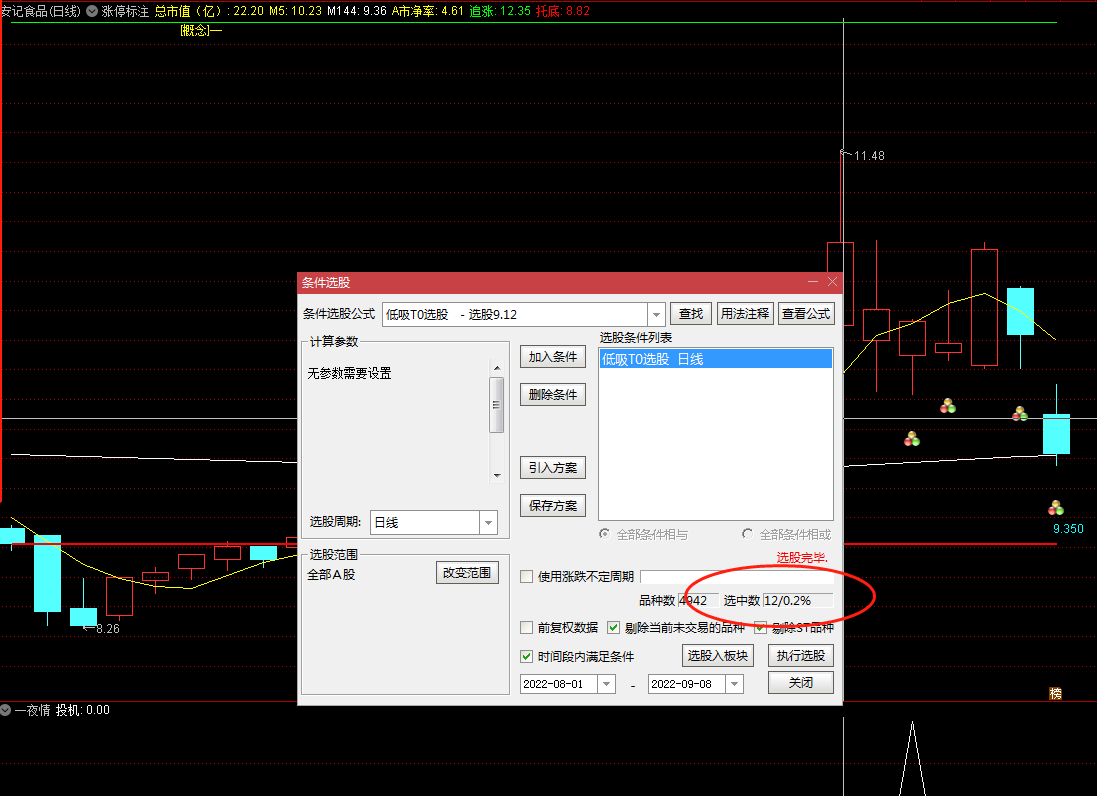 【低吸T0选股及信号】副图指标 中秋福利第二弹 原创已完全加密 精华 放出源码