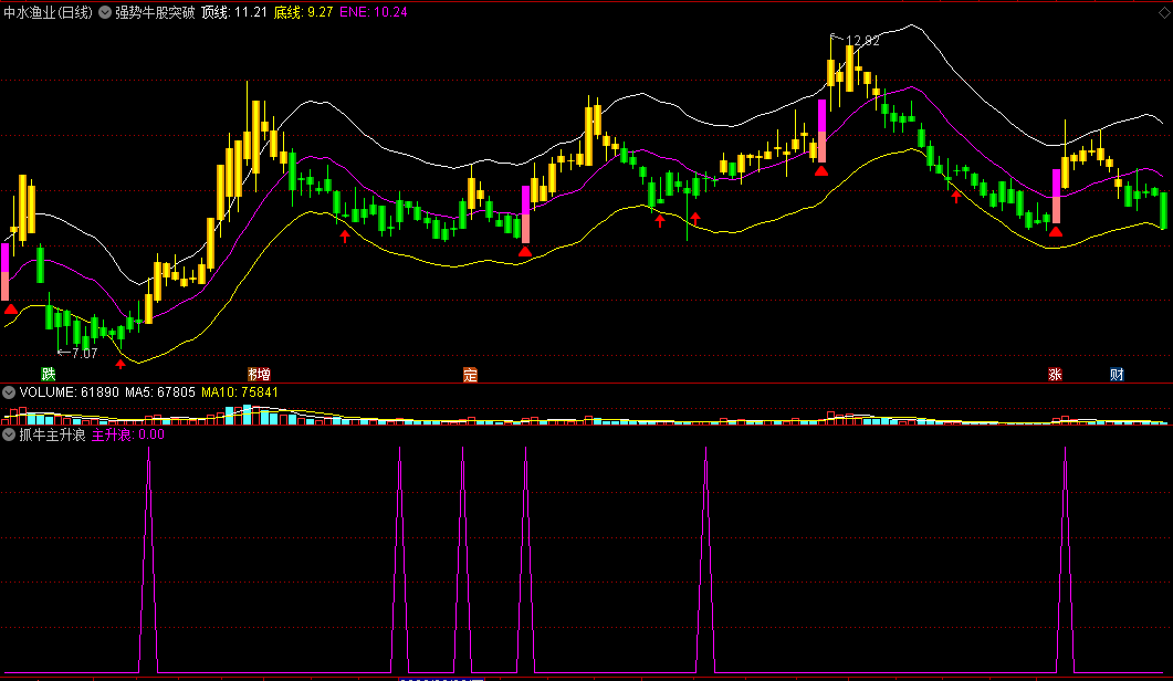 〖强势牛股突破〗主图指标 波段双色 标注抓涨 通达信 源码