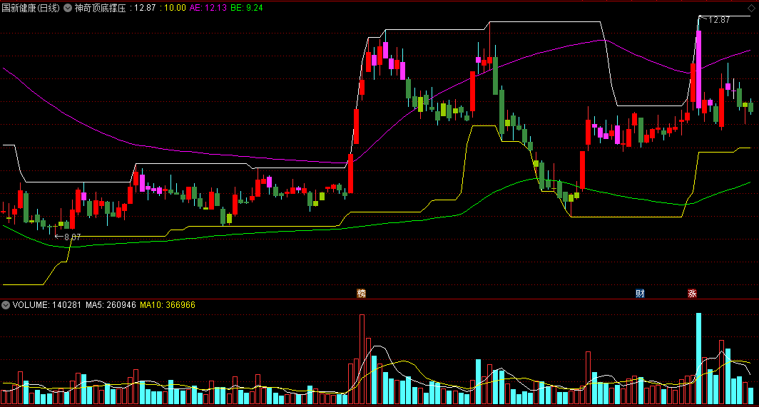 〖神奇顶底撑压〗主图指标 融合支撑与压力 涨跌提醒 通达信 源码