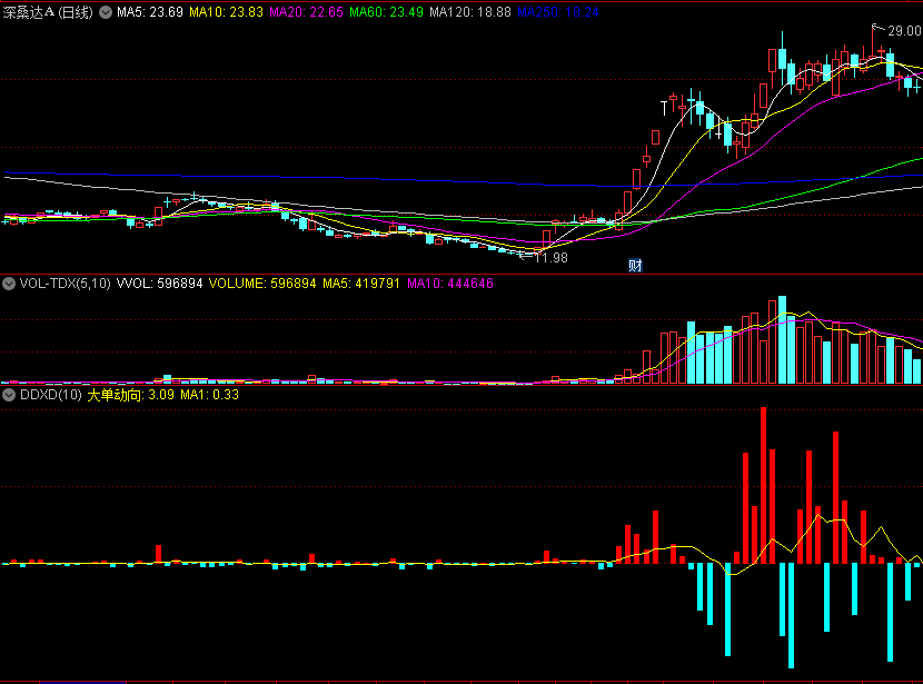 〖DDXD大单动向〗副图指标 经典指标 买量+卖量 大单动向 通达信 源码