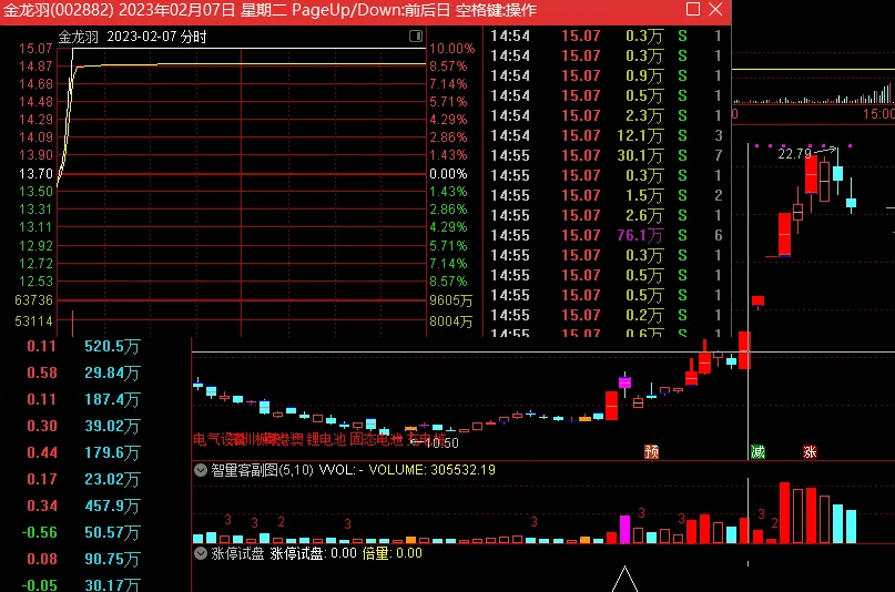 〖涨停试盘〗副图指标 低位涨停打板 捕捉盘中再次放量上攻机会 附送分时金额副图 通达信 源码