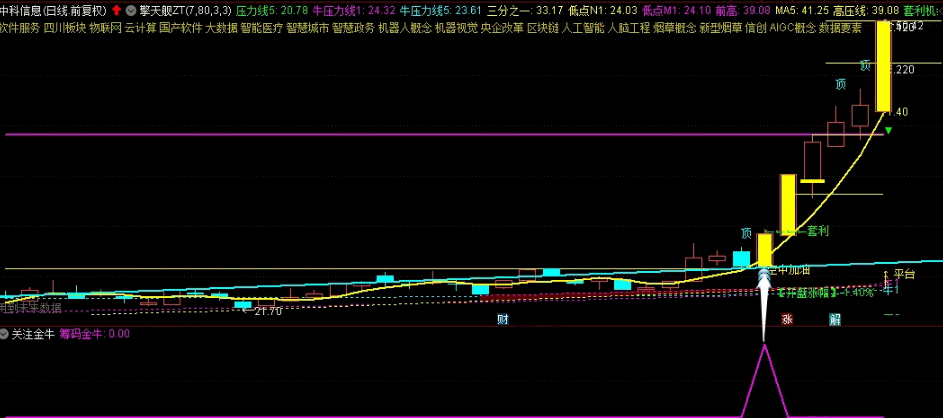 五一豪礼：〖筹码金牛〗副图/选股指标 实抓20CM好几只 拒绝马后炮 指标总结 通达信 源码