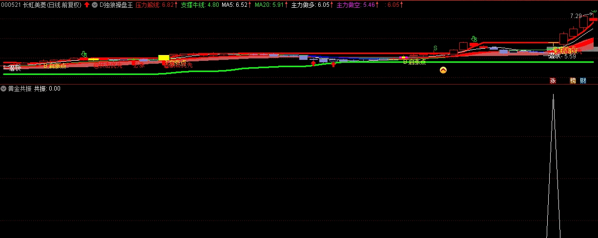 〖黄金共振〗副图/选股指标 短线主升 强势 成功率高 无未来函数 通达信 源码