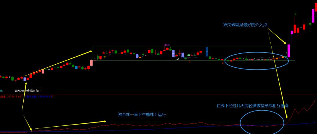 〖资金力度〗副图指标 牛股妖股的第二大特征 几乎是100%的准确 通达信 源码