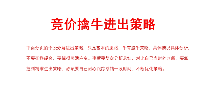 〖竞价擒牛〗副图/选股指标 925至930竞价选股公式 精做超短 速战速决 通达信 源码