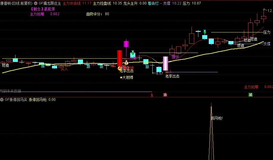 〖涨停回马阴线买〗副图/选股指标 高成功率 无未来函数 可做短线今买明卖 通达信 源码