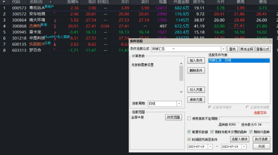 〖突破汇总〗副图/选股指标 集合各种突破形态 可自行优化 通达信 源码