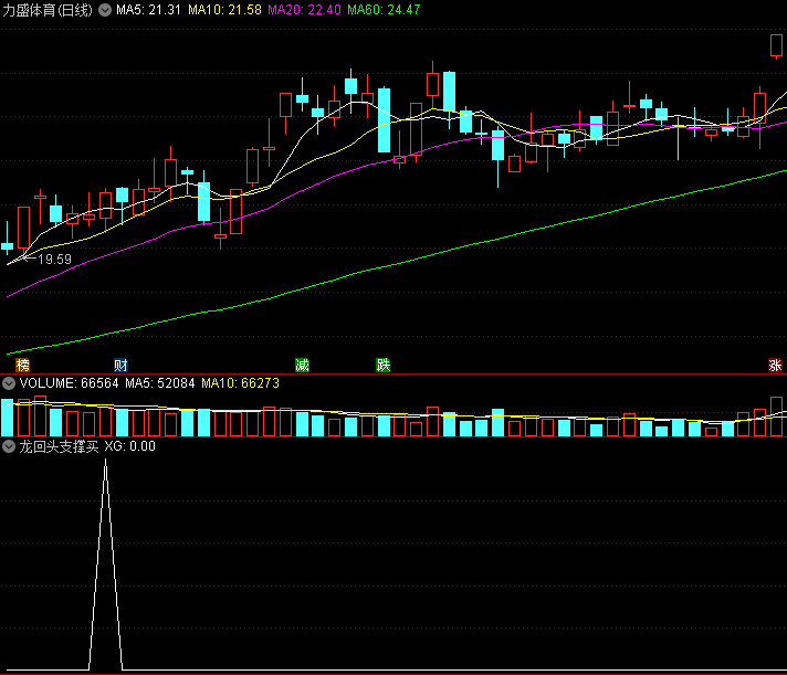 〖龙回头支撑买入法〗副图/选股指标 本轮行情的强势股 回到支撑位再买入 通达信 源码