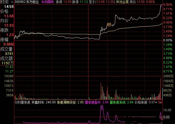 【分时暴量异动】〖分时量涨速〗副图指标 完美复原算法 公式分享交流 通达信 源码