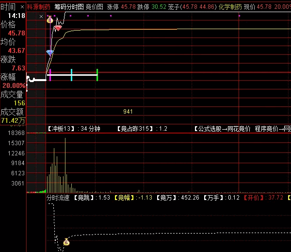 〖分时流速〗分时副图指标 分时速率 半路低吸信号 通达信 源码