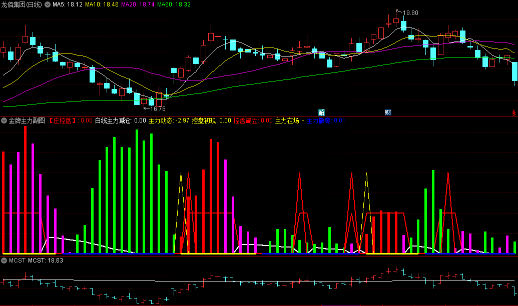 〖金牌主力〗副图指标 个股资金 主力资金 大资金 主力动态一手掌握 通达信 源码