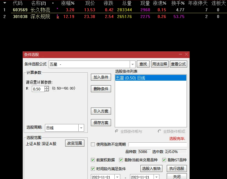 〖五星共振选股器〗副图/选股指标 同花顺的高端策略 选股思路及方法 通达信 源码