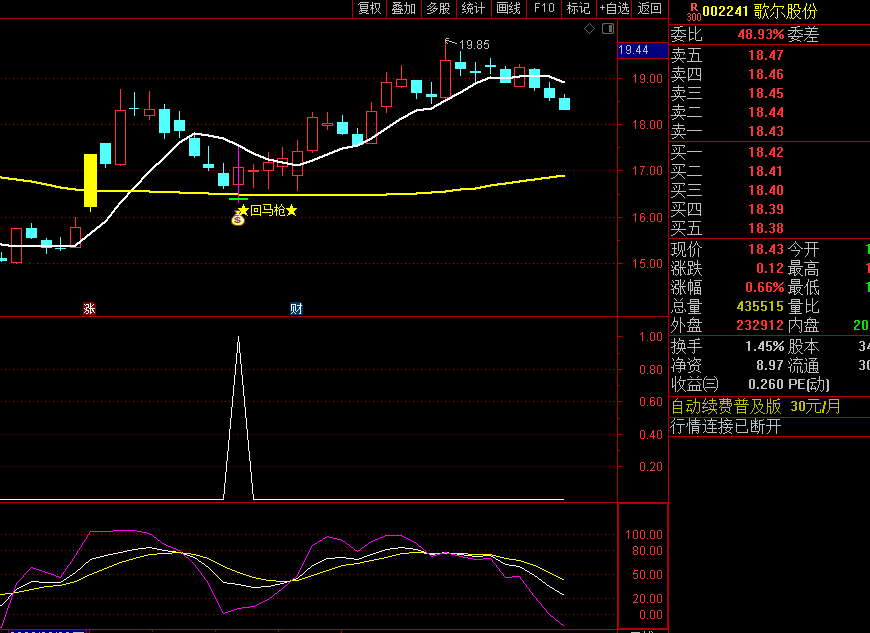 〖回马枪2023〗主图指标 补充一下涨停回马枪操盘理念 配合副图一起使用 通达信 源码