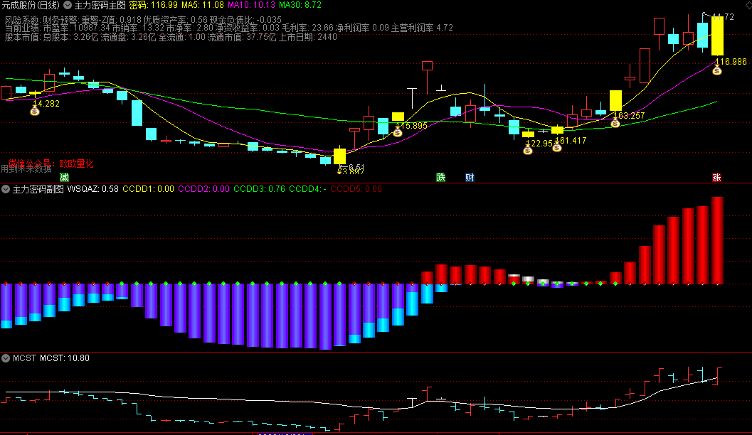 〖主力密码〗主图/副图指标 量能追踪 复盘利器 通达信 源码