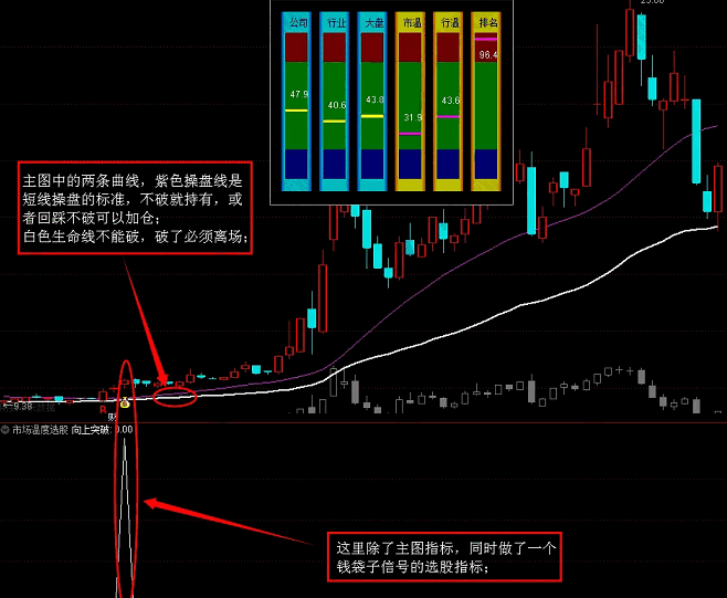 〖市场温度〗主图/副图/选股套装指标 信号全面 无加密 通达信 源码 