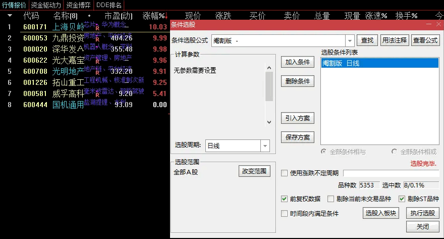 〖初达标阉割版〗副图/选股指标 竞价型指标 悄悄咪咪发出来 通达信 源码