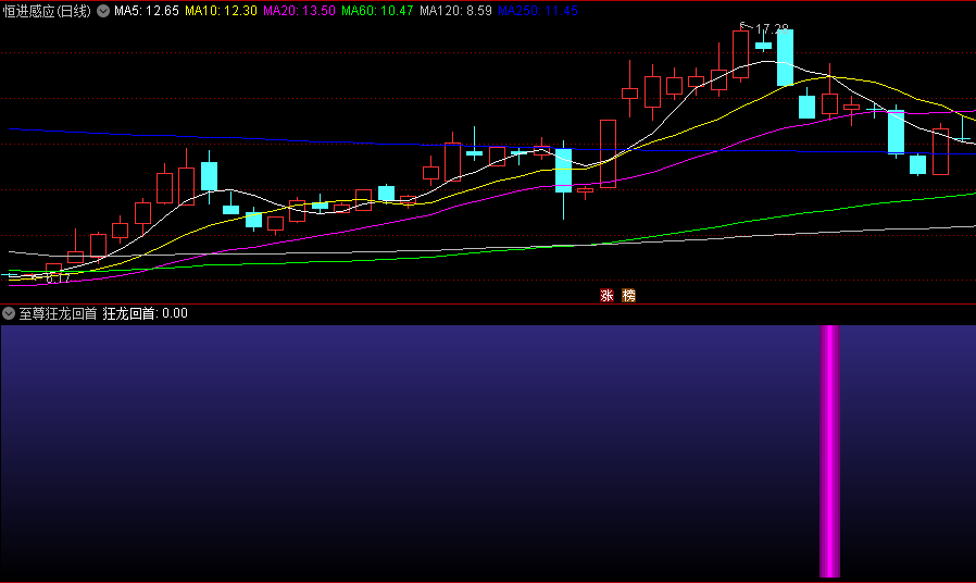 〖至尊狂龙回首〗副图/选股指标 信号少 结合K线过滤处于高位的个股 通达信 源码
