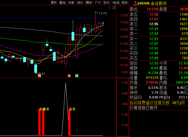 〖预测回马枪〗副图指标 涨跌停提示 回马枪抢反弹 无未来 通达信 源码