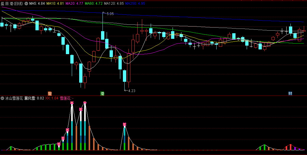〖冰山雪莲花〗副图指标 出现雪莲花信号关注 红柱持股 通达信 源码