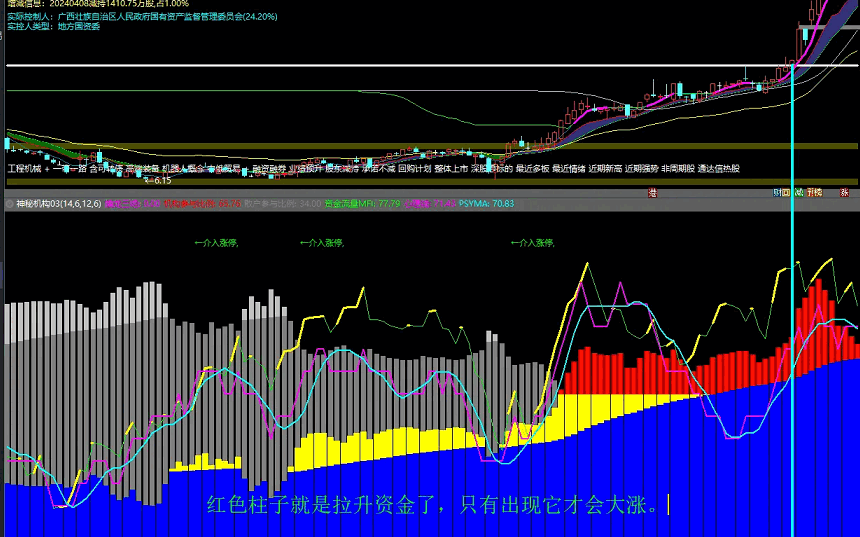 〖神秘机构〗副图指标 用于实战辅助看盘 辅助性非常强 通达信 源码