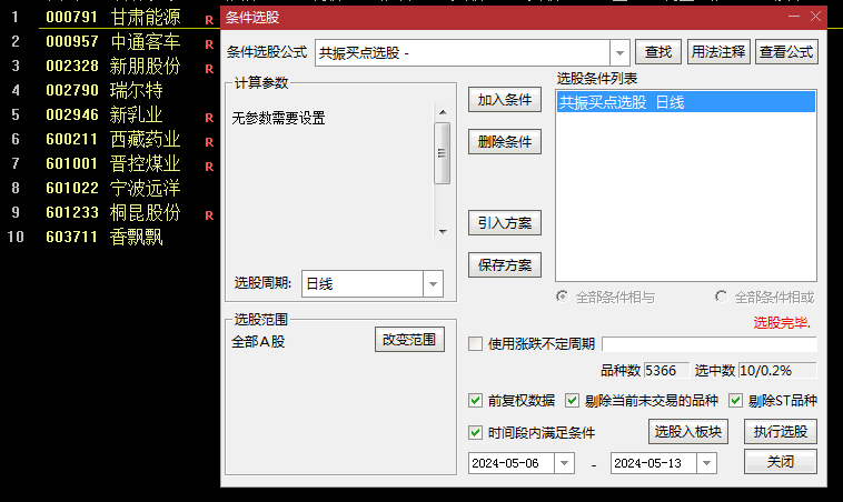 通达信的共振买点副图/选股指标，强趋势类抄底指标，趋势带、共振点和加仓点综合判断，捕捉市场强势反转点