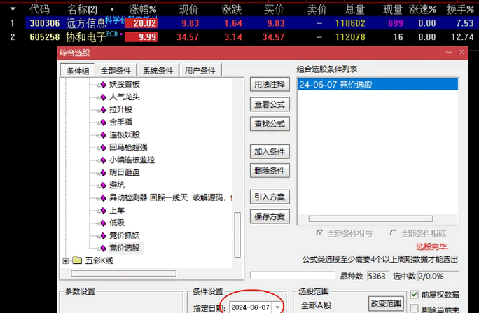 〖竞价选股〗副图/选股指标 重点抓符合条件的异动高开信号信号真正做到少而精且胜率相对稳定 通达信 源码