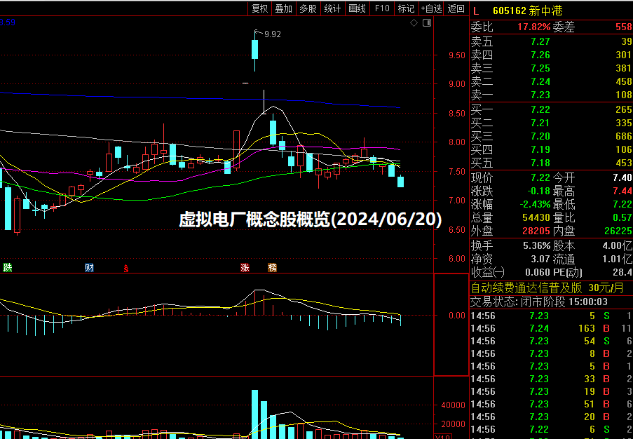 虚拟股票--电厂概念股概览(2024/06/20)