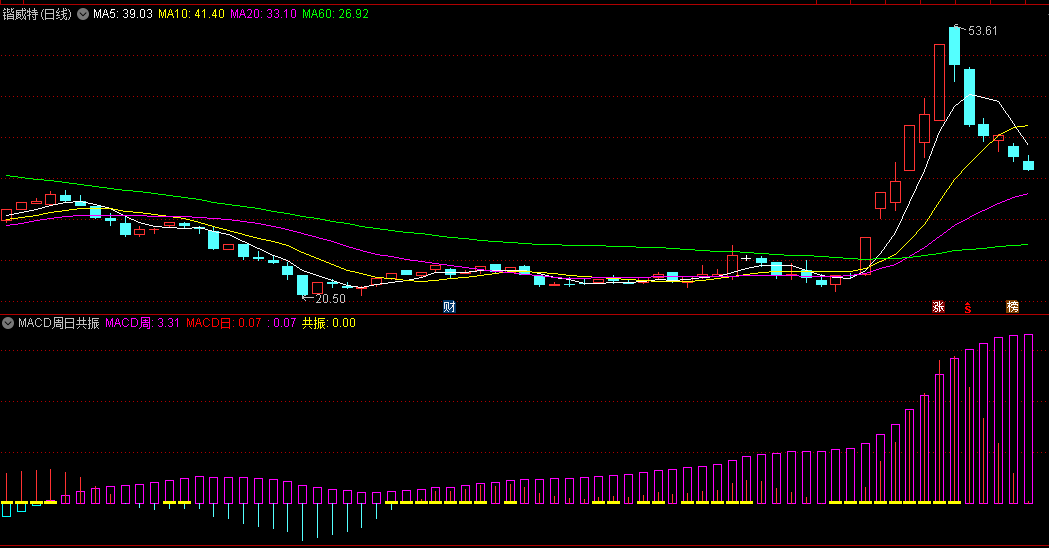通达信【MACD周日共振】副图/选股指标，全新思路编写，无未来，无需周期函数，支持手机电脑