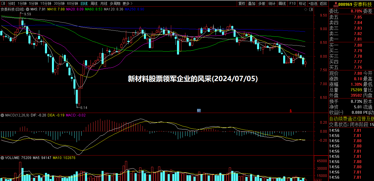 新材料股票领军企业的风采(2024/07/05)