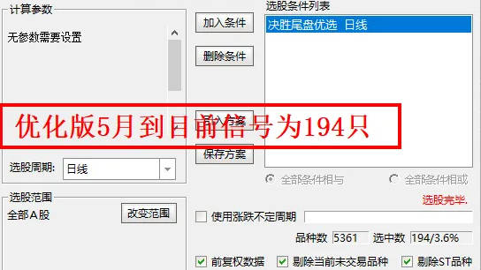 最近很火的众筹指标〖决胜尾盘〗副图/选股指标 优化版信号更佳 胜率95% 通达信 源码