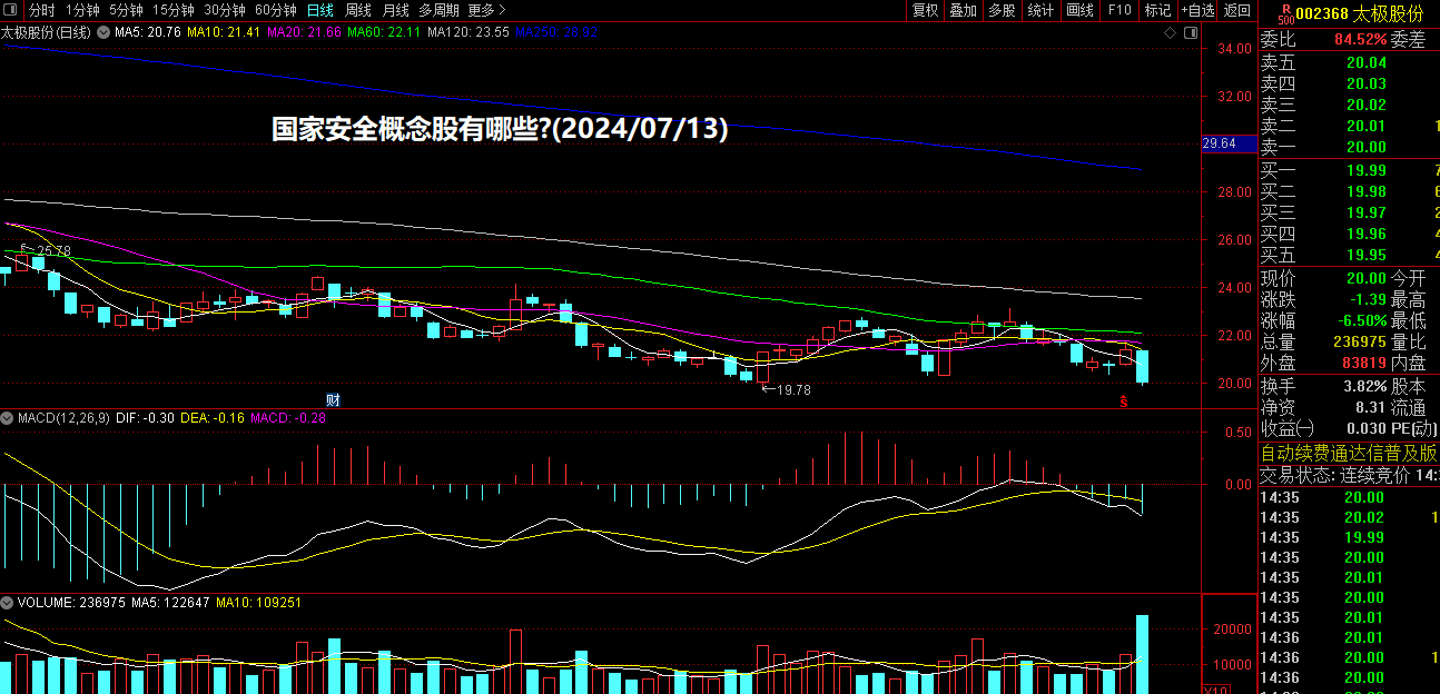 国家安全概念股有哪些?(2024/07/13)