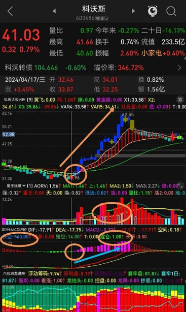 〖龙行MACD+量王精选〗副图指标 龙行趋势线细节版 手机电脑均适用 通达信 源码