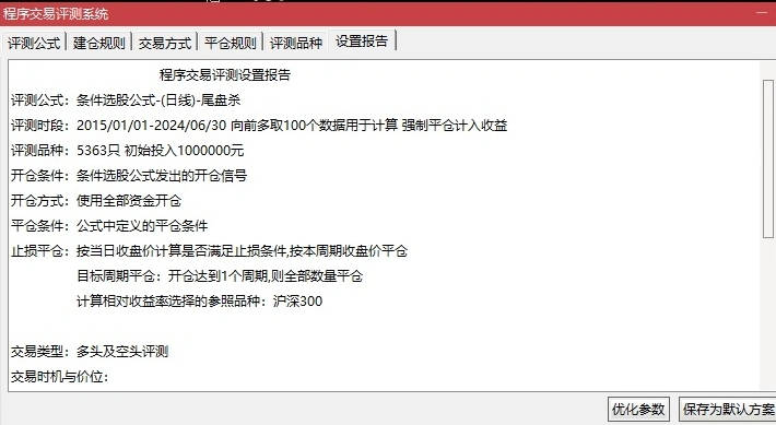 超越金钻【尾盘杀】副图/选股指标 8年通测成功率94%今买明卖 含成功率测试情况 通达信 源码