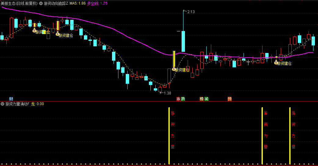 【游资动向追踪】主图+【游资力量涌动】副图/选股指标，专为捕捉强势股与短线连板设计，精准狙击20cm连板龙头股！