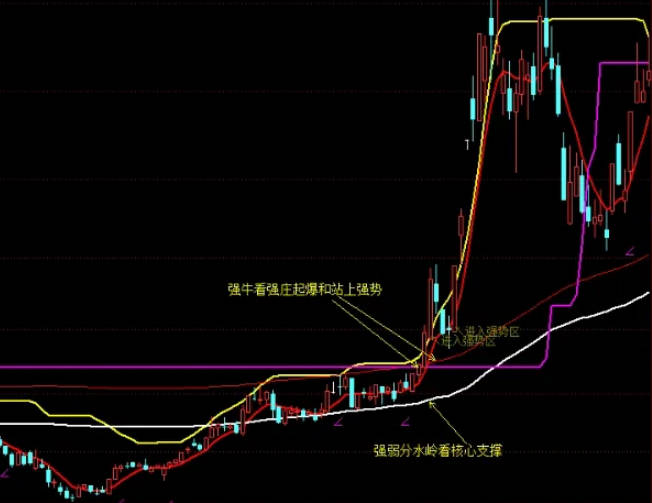 【强牛起爆】主图/副图指标，股票强牛弱牛一眼分辨，买卖切入点参考清晰，无未来函数！