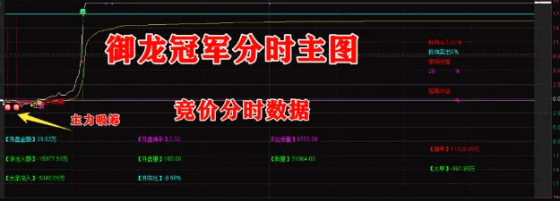 原价几W的【御龙冠军分时】主图指标，经过特别优化，综合多种辅助算法，形成全面分时分析体系！