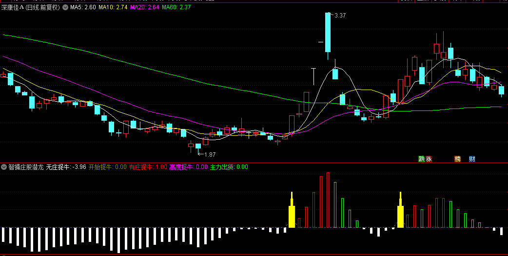 【智擒庄股潜龙】副图+选股指标，锁定强势庄家，潜行擒牛直击反弹先锋！