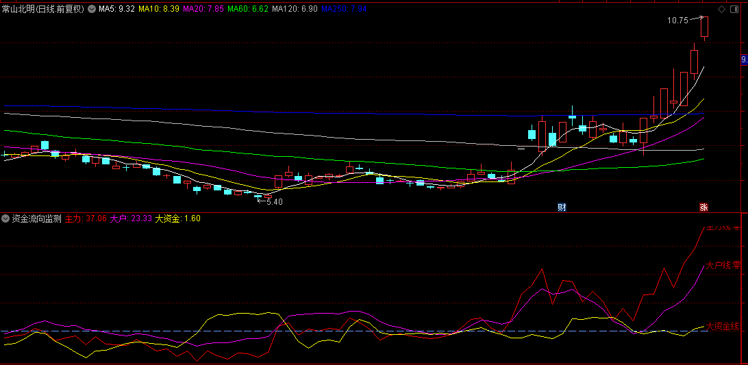【资金流向监测器】副图指标，洞悉资金动向的秘籍，红紫双线共舞预示上涨趋势！