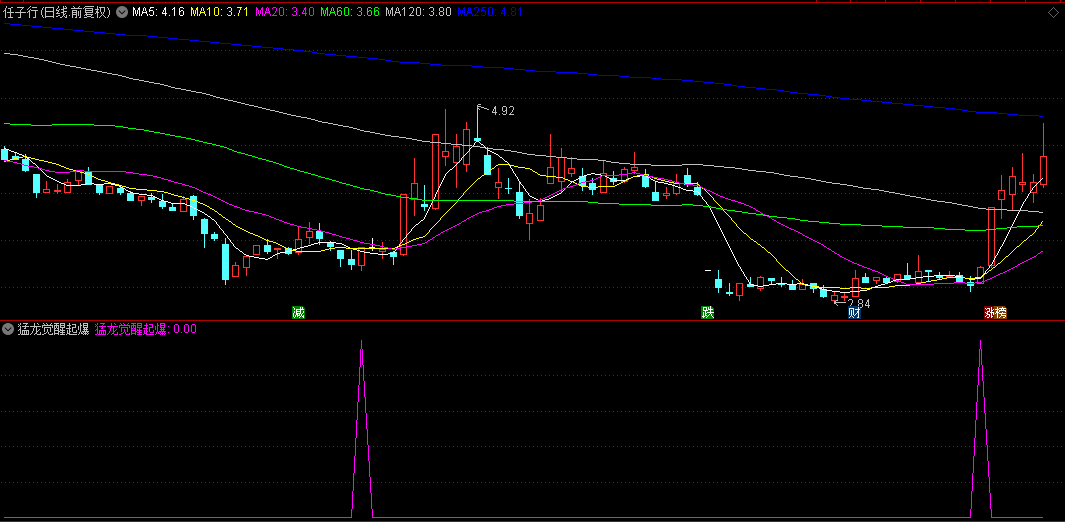 【猛龙觉醒起爆】副图/选股指标，精准捕捉超短脉冲与主升浪瞬间，信号无偏移！